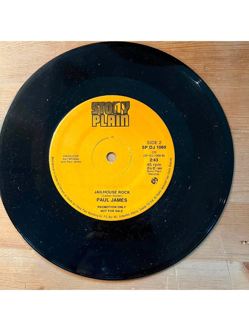 Paul James - Jailhouse Rock/Anna Banana 45rpm VG+ R11